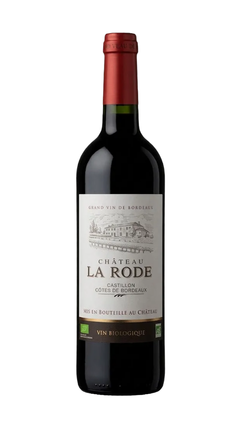 6er Holzkiste Castillon Côtes de Bordeaux. Chateau La Rode 2014